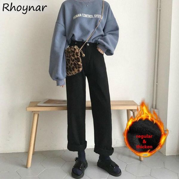 women's jeans women solid black simple plus velvet straight trousers female all-match loose adjustable-waist korean style ins chic teen, Blue
women's jeans women solid black simple plus velvet straight trousers female all-match loose adjustable-waist korean style ins chic teen, Blue