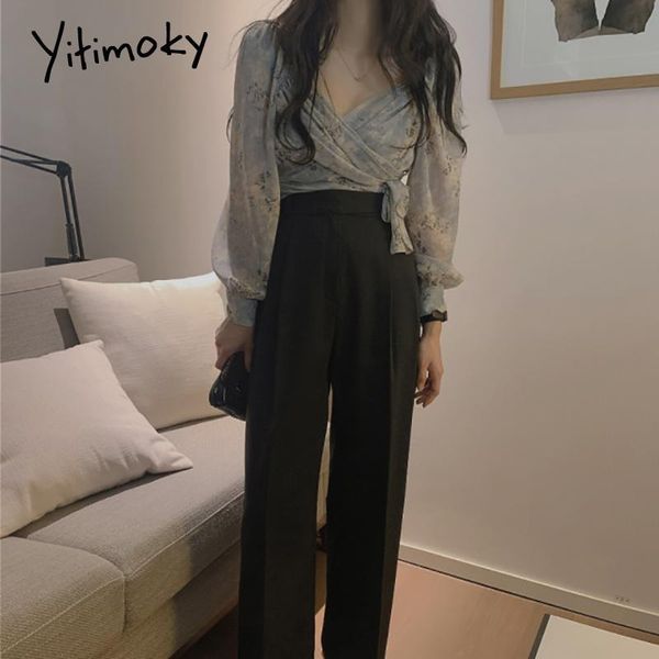 women's two piece pants yitimoky 2 set floral long puff sleeve women high waist wide leg bandage v-neck loose fashion clothes, White
women's two piece pants yitimoky 2 set floral long puff sleeve women high waist wide leg bandage v-neck loose fashion clothes, White