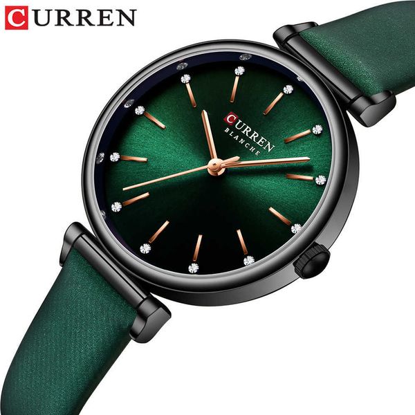curren women's watches brand luxury quartz wristwatch with leather shiny s dial green clock female 210616, Slivery;brown
curren women's watches brand luxury quartz wristwatch with leather shiny s dial green clock female 210616, Slivery;brown