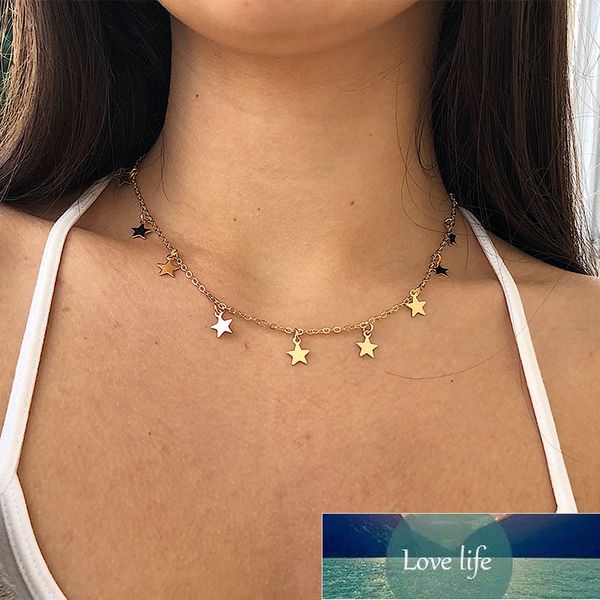 fashion gold color star party women's pendant necklace female choker necklaces jewelry simple ladies jewelry gifts factory price expert, Silver
fashion gold color star party women's pendant necklace female choker necklaces jewelry simple ladies jewelry gifts factory price expert, Silver