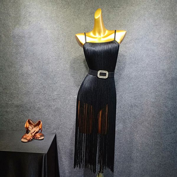 new long fringe latin dress women black dance dress modern rumba/samba flamengo female practice latin dance costume vdb422, Black;red
new long fringe latin dress women black dance dress modern rumba/samba flamengo female practice latin dance costume vdb422, Black;red