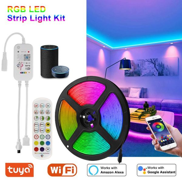 smart led strip tuya voice controller holiday lighting neon strip rgb tape with controller led lights for alexa google assistant
smart led strip tuya voice controller holiday lighting neon strip rgb tape with controller led lights for alexa google assistant