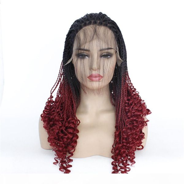 ombre color braid wig synthetic lace front wig for black african women brazilian lace wig
ombre color braid wig synthetic lace front wig for black african women brazilian lace wig