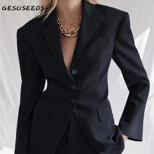 women's suits & blazers elegant blazer women 2021 jacket long sleeve single breasted notched solid suit basic coat ladies streetwear, White;black
women's suits & blazers elegant blazer women 2021 jacket long sleeve single breasted notched solid suit basic coat ladies streetwear, White;black