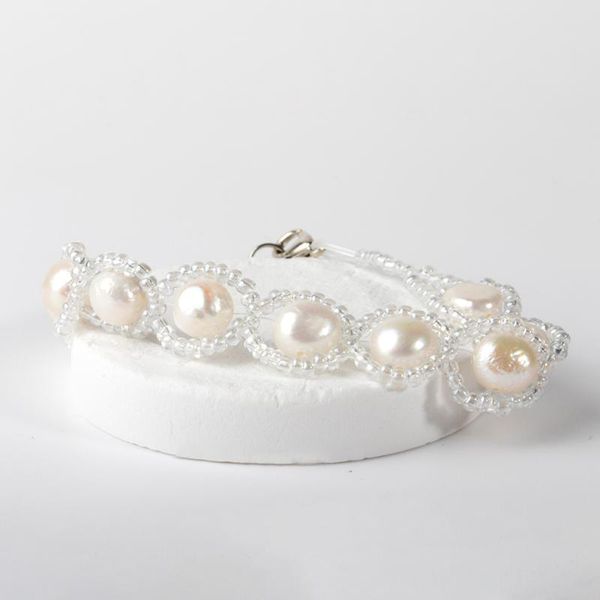 beaded, strands genuine freshwater pearl white and pink 8-9 mm button shape bracelet fashion jewelry for women girl, Black
beaded, strands genuine freshwater pearl white and pink 8-9 mm button shape bracelet fashion jewelry for women girl, Black