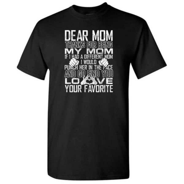 men's t-shirts dear mom thanks for being my casual man graphic short shirt, White;black
men's t-shirts dear mom thanks for being my casual man graphic short shirt, White;black