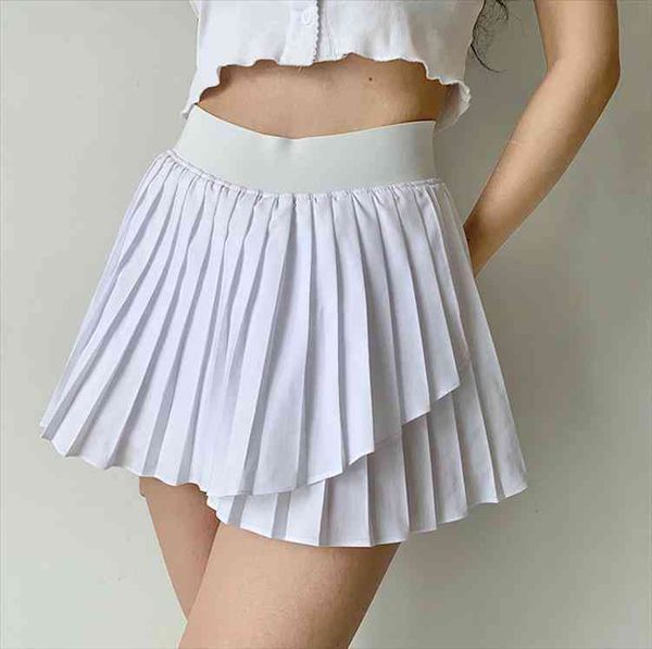 simple high waist solid tennis sports pleated skirt with shorts women harajuku black white plus size mini asymmetric skirts
simple high waist solid tennis sports pleated skirt with shorts women harajuku black white plus size mini asymmetric skirts