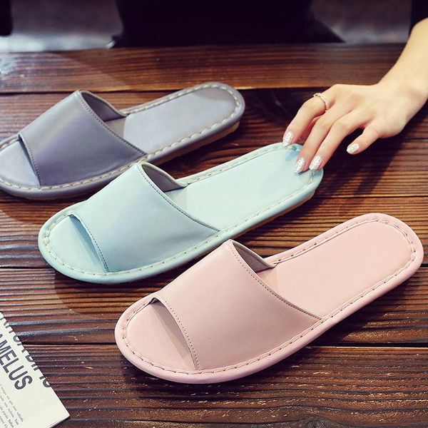 slippers womens artificial leather home classic china indoor shoes ladies concise solid sewing casual, Black
slippers womens artificial leather home classic china indoor shoes ladies concise solid sewing casual, Black