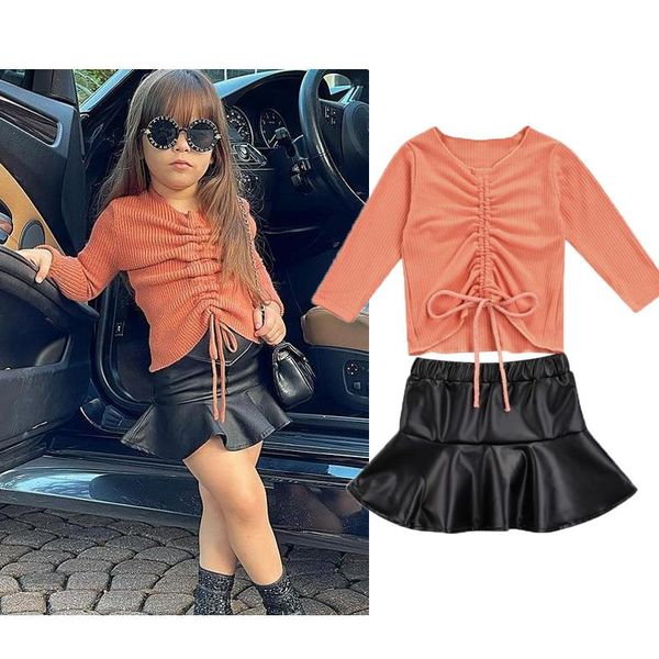 clothing sets boiiwant 9m-4y autumn baby girl clothes solid color long sleeve v-neck sweatshirt drawstring pu leather ruffle short skir, White
clothing sets boiiwant 9m-4y autumn baby girl clothes solid color long sleeve v-neck sweatshirt drawstring pu leather ruffle short skir, White