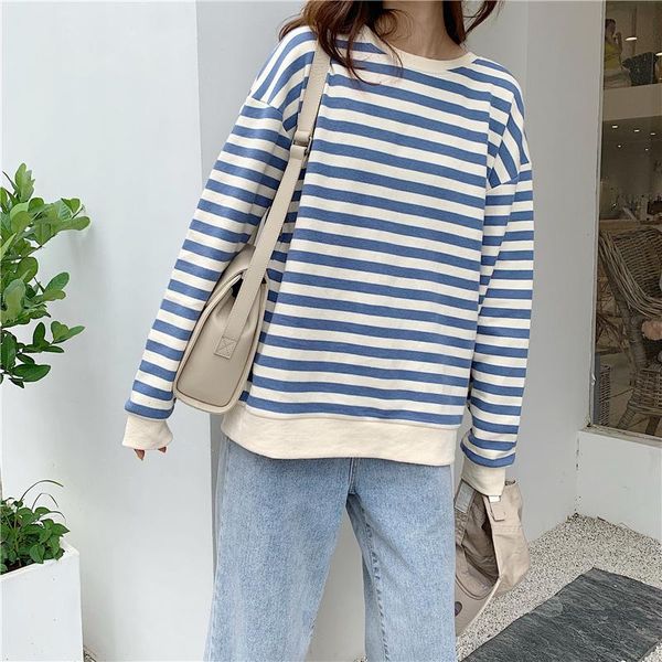 women's hoodies & sweatshirts real s spring and autumn korean style 2021 bf loose strip, Black
women's hoodies & sweatshirts real s spring and autumn korean style 2021 bf loose strip, Black