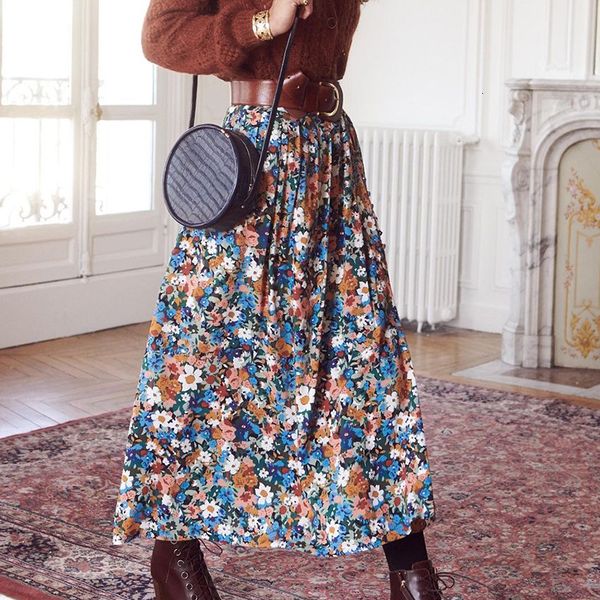2021 new print elegant women buttons bright colors long skirts chic casual large hem vintage skirt jupe longue femme ep76, Black
2021 new print elegant women buttons bright colors long skirts chic casual large hem vintage skirt jupe longue femme ep76, Black