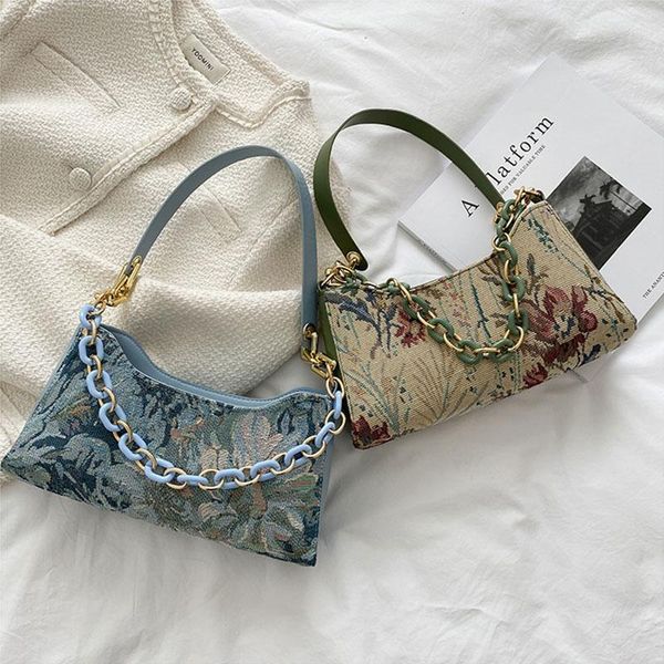 evening bags fashion baguette shoulder bag for women printing chain underarm casual party elegant ladies crossbody high qualit
evening bags fashion baguette shoulder bag for women printing chain underarm casual party elegant ladies crossbody high qualit