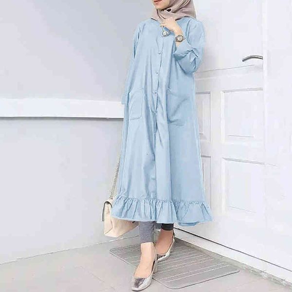 muslim dress women retro long sleeve ruffles sundress casual solid buttons maxi vestidos turkey hijab ladies dress oversize robe, Black;gray
muslim dress women retro long sleeve ruffles sundress casual solid buttons maxi vestidos turkey hijab ladies dress oversize robe, Black;gray