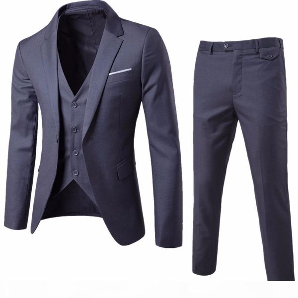 jacket+pant+vest) luxury wedding suits for men casual male blazers slim fit suits men's costume business formal party classic, White;black
jacket+pant+vest) luxury wedding suits for men casual male blazers slim fit suits men's costume business formal party classic, White;black