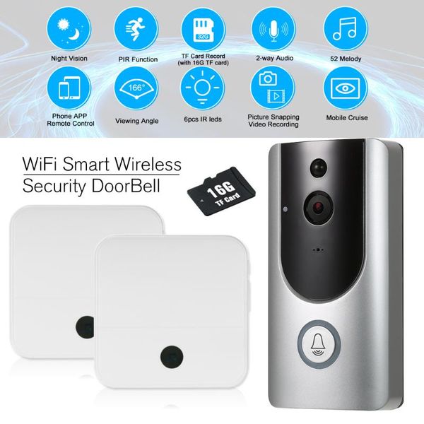 doorbells hd 720p wifi smart wireless security doorbell visual intercom recording video door phone with 8g tf card mobile cruise
doorbells hd 720p wifi smart wireless security doorbell visual intercom recording video door phone with 8g tf card mobile cruise