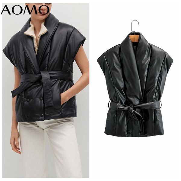 aomo women black faux leather parkas jacket with slash sleeveless loose oversize coat am34a 211216
aomo women black faux leather parkas jacket with slash sleeveless loose oversize coat am34a 211216