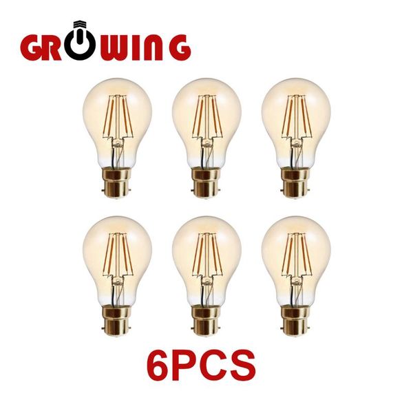 other lighting bulbs & tubes 6pcs/lot retro edison filament bulb a60 6w decor for chrismas b22 220v vintage lamp 2500k home decoration
other lighting bulbs & tubes 6pcs/lot retro edison filament bulb a60 6w decor for chrismas b22 220v vintage lamp 2500k home decoration