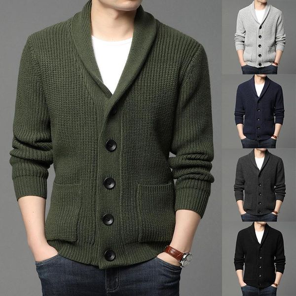 men's sweaters sweater coat with pocket 2021 knitted autumn outerwear turn-down collar single breasted casual cardigans pdg3904, White;black
men's sweaters sweater coat with pocket 2021 knitted autumn outerwear turn-down collar single breasted casual cardigans pdg3904, White;black