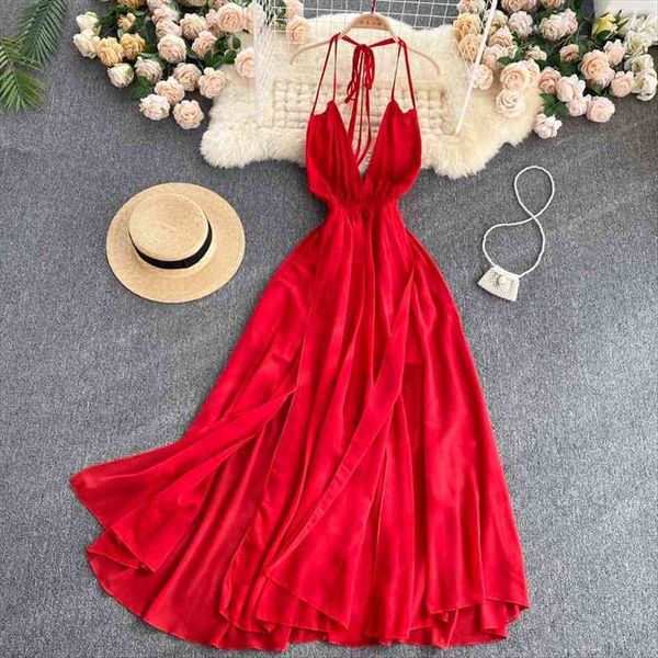 summer red blue halter womens dresses bandage long beach party vestidos female deep v neck open back, Black;gray
summer red blue halter womens dresses bandage long beach party vestidos female deep v neck open back, Black;gray