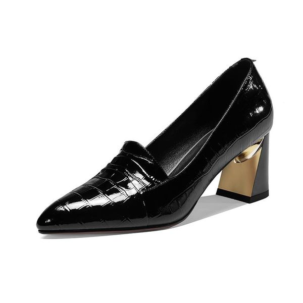 dress shoes genuine leather women pumps high heels office lady pointed toe spring autumn woman, Black
dress shoes genuine leather women pumps high heels office lady pointed toe spring autumn woman, Black