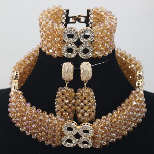 earrings & necklace christmas gift gold champagne crystal choker women set stand nigerian bride jewelry abh195, Silver
earrings & necklace christmas gift gold champagne crystal choker women set stand nigerian bride jewelry abh195, Silver