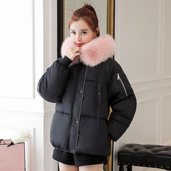 2021 new jackets woman coat thick hooded with fur short loose padded clothes for female fashion women winter parka 3wm5, Black
2021 new jackets woman coat thick hooded with fur short loose padded clothes for female fashion women winter parka 3wm5, Black