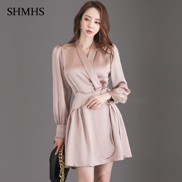 casual dresses fashion high street mini dress 2021 spring puff sleeve elegant noble silk solid color waist women's party wrap, Black;gray
casual dresses fashion high street mini dress 2021 spring puff sleeve elegant noble silk solid color waist women's party wrap, Black;gray