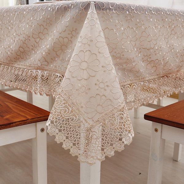 double glazed yarn tablecloth water soluble hem flower embroidery european style cover washable table cloth for table 
double glazed yarn tablecloth water soluble hem flower embroidery european style cover washable table cloth for table