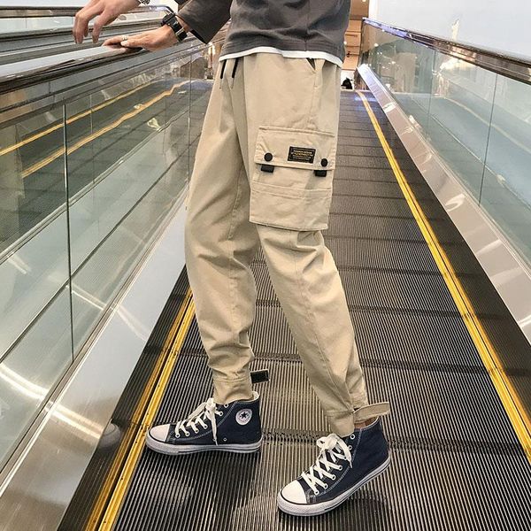 men's pants side pockets cargo harem 2021 ribbons black hip hop casual male joggers trousers fashion streetwear
men's pants side pockets cargo harem 2021 ribbons black hip hop casual male joggers trousers fashion streetwear