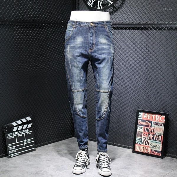 men's jeans autumn mens denim harem pants loose fit pencil fashion patchwork straight men winter fleece large size 40 42, Blue
men's jeans autumn mens denim harem pants loose fit pencil fashion patchwork straight men winter fleece large size 40 42, Blue