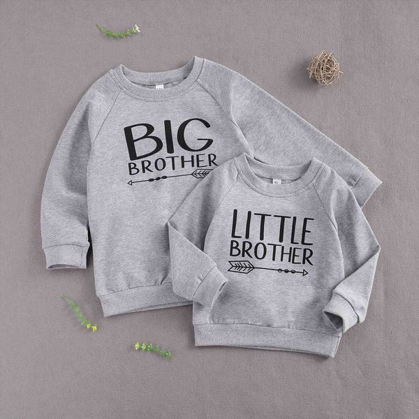 brother matching baby boy sweatshirt big little letter print classic round neck ribbed closing spring clothing top, Black
brother matching baby boy sweatshirt big little letter print classic round neck ribbed closing spring clothing top, Black