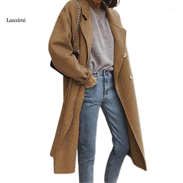 women's wool & blends winter women long sleeve double-breasted lapel coat jacket mid-length overcoat outerwear female casual woolen muj, Black
women's wool & blends winter women long sleeve double-breasted lapel coat jacket mid-length overcoat outerwear female casual woolen muj, Black