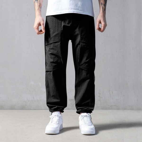 men's pants men jogging casual solid adjustable hems jogger drawstring pocket streetwear loose classic vintage trousers, Black
men's pants men jogging casual solid adjustable hems jogger drawstring pocket streetwear loose classic vintage trousers, Black