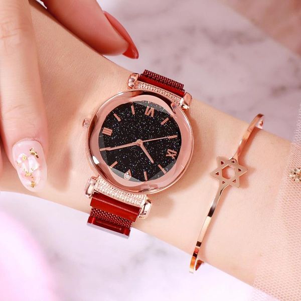 wristwatches simple rose gold magnet rhinestones quartz wristwatch women watches starry sky ladies female watch relogio feminin, Slivery;brown
wristwatches simple rose gold magnet rhinestones quartz wristwatch women watches starry sky ladies female watch relogio feminin, Slivery;brown