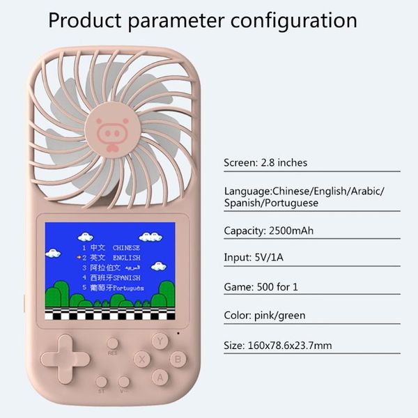 portable game players d57c multifunctional fan mini rechargeable handheld cooler fan, built-in 500
portable game players d57c multifunctional fan mini rechargeable handheld cooler fan, built-in 500