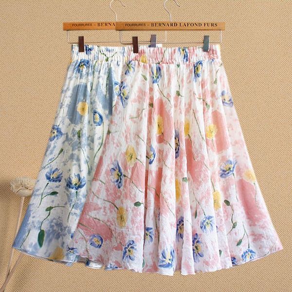 skirts spring and summer national style floral cotton skirt women's small fresh medium linen short large swing over the, Black
skirts spring and summer national style floral cotton skirt women's small fresh medium linen short large swing over the, Black