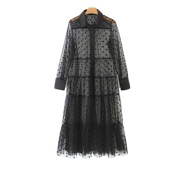 hirigin women stylish polka dot patchwork transparent midi shirt dress long sleeve female chic mesh dresses vestidos 210701, Black;gray
hirigin women stylish polka dot patchwork transparent midi shirt dress long sleeve female chic mesh dresses vestidos 210701, Black;gray