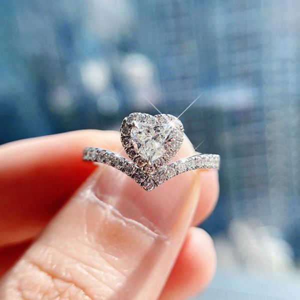 wedding rings huitan romantic heart women jewelry silver color fresh style female party love gift cz statement accessories, Slivery;golden
wedding rings huitan romantic heart women jewelry silver color fresh style female party love gift cz statement accessories, Slivery;golden