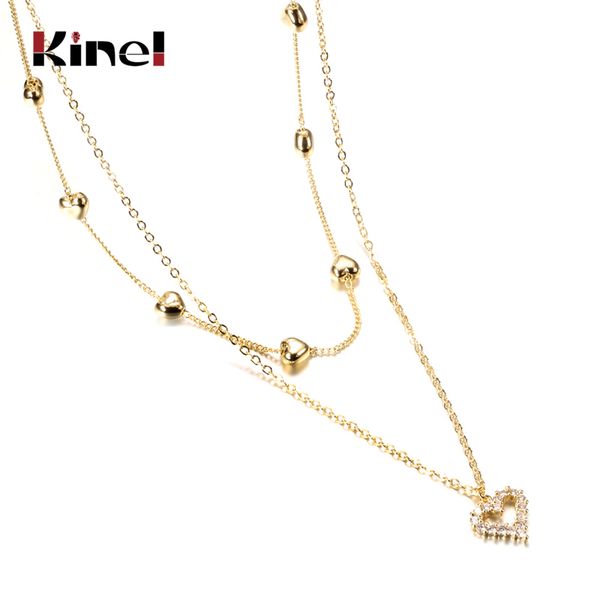 designer necklace kinel 14k real gold double layer heart shining bling aaa zircon women clavicle chain charm bride wedding jewelry, Silver
designer necklace kinel 14k real gold double layer heart shining bling aaa zircon women clavicle chain charm bride wedding jewelry, Silver