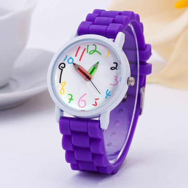 children's watches fashion wristwatches with pencil pointer quartz for boys and girls, Slivery;brown
children's watches fashion wristwatches with pencil pointer quartz for boys and girls, Slivery;brown