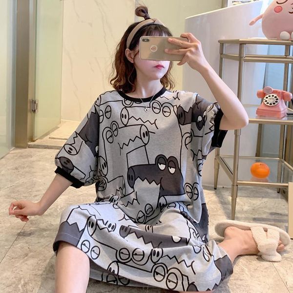 women's sleepwear cute crocodile print cartoon nightdress girls female nightgowns half sleeve home dresses ins o-neck costume leisure, Black;red
women's sleepwear cute crocodile print cartoon nightdress girls female nightgowns half sleeve home dresses ins o-neck costume leisure, Black;red