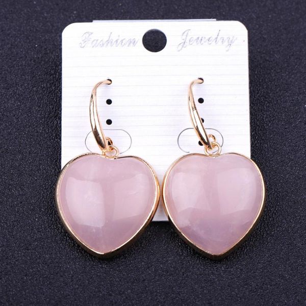 dangle & chandelier fyjs unique light yellow gold color love heart rose pink quartz earrings white howlite stone jewelry, Silver
dangle & chandelier fyjs unique light yellow gold color love heart rose pink quartz earrings white howlite stone jewelry, Silver
