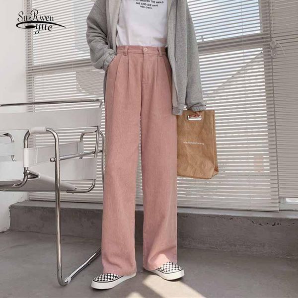 autumn pocket trouserswomen's new fashion loose pink straight-leg pantscorduroy casual high-waist pants pantalon femme 12221, Black;white
autumn pocket trouserswomen's new fashion loose pink straight-leg pantscorduroy casual high-waist pants pantalon femme 12221, Black;white