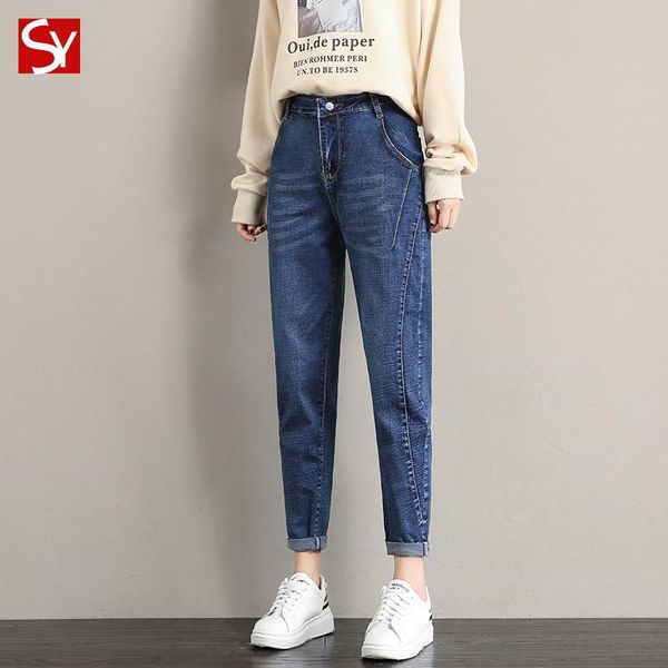 women's jeans high-waisted for women 2021 spring/autumn style slim and loose harlan turnip pants straight tube dad, Blue
women's jeans high-waisted for women 2021 spring/autumn style slim and loose harlan turnip pants straight tube dad, Blue