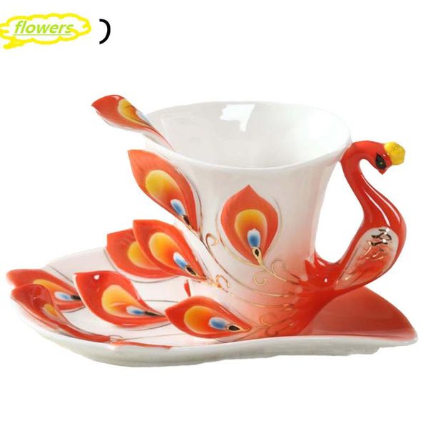 enamel peafowl coffee mugs procelain cups with saucer spoon creative home office mark drinkware
enamel peafowl coffee mugs procelain cups with saucer spoon creative home office mark drinkware