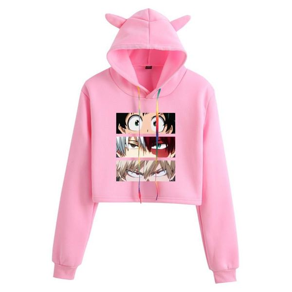 women's hoodies & sweatshirts my hero academia cat ear cropped womens long sleeve sweatshirt crop girl hooded anime so todoroki pullove, Black
women's hoodies & sweatshirts my hero academia cat ear cropped womens long sleeve sweatshirt crop girl hooded anime so todoroki pullove, Black