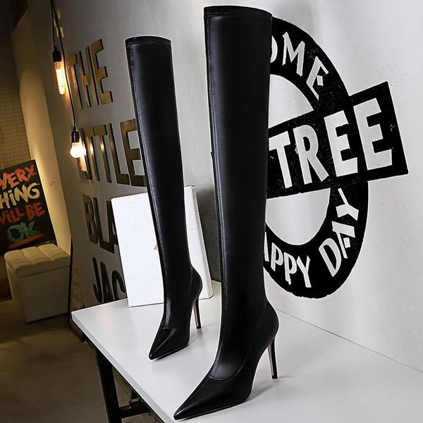 boots bigtree shoes stiletto over-the-knee black leather thin high heel winter long plus size 43
boots bigtree shoes stiletto over-the-knee black leather thin high heel winter long plus size 43