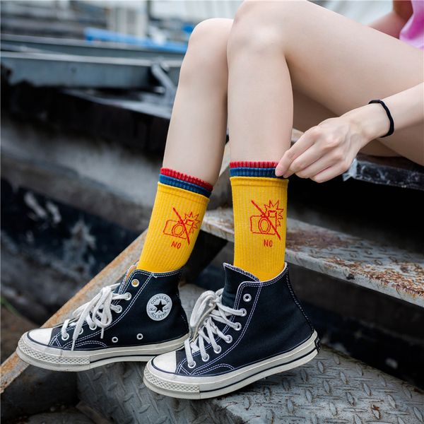 spring and autumn all cotton sports trendy ins female creative letter tricolor mouth middle tube socks yuansufeng, Red;black
spring and autumn all cotton sports trendy ins female creative letter tricolor mouth middle tube socks yuansufeng, Red;black