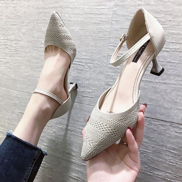 dress shoes black beige knit stretch fabric pointed toe pumps women summer high heels breathable female sandals work 2021
dress shoes black beige knit stretch fabric pointed toe pumps women summer high heels breathable female sandals work 2021