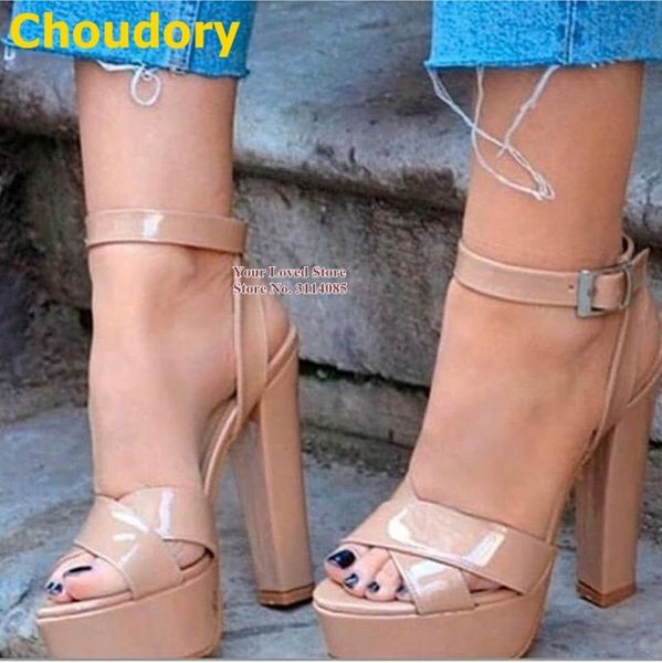 sandals choudory toq quality platform cross strappy square heel buckle strap vogue dress shoes plus size gladiator banquet pumps, Black
sandals choudory toq quality platform cross strappy square heel buckle strap vogue dress shoes plus size gladiator banquet pumps, Black